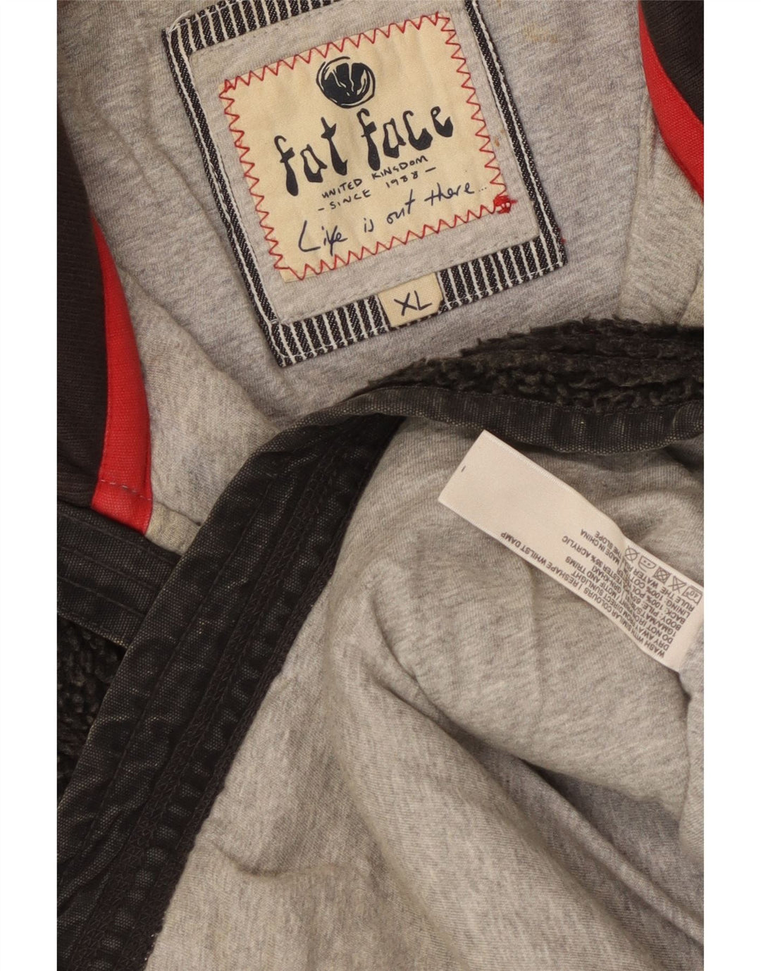 Fat Face Herre Fleecejakke UK 42 XL Sort Polyester