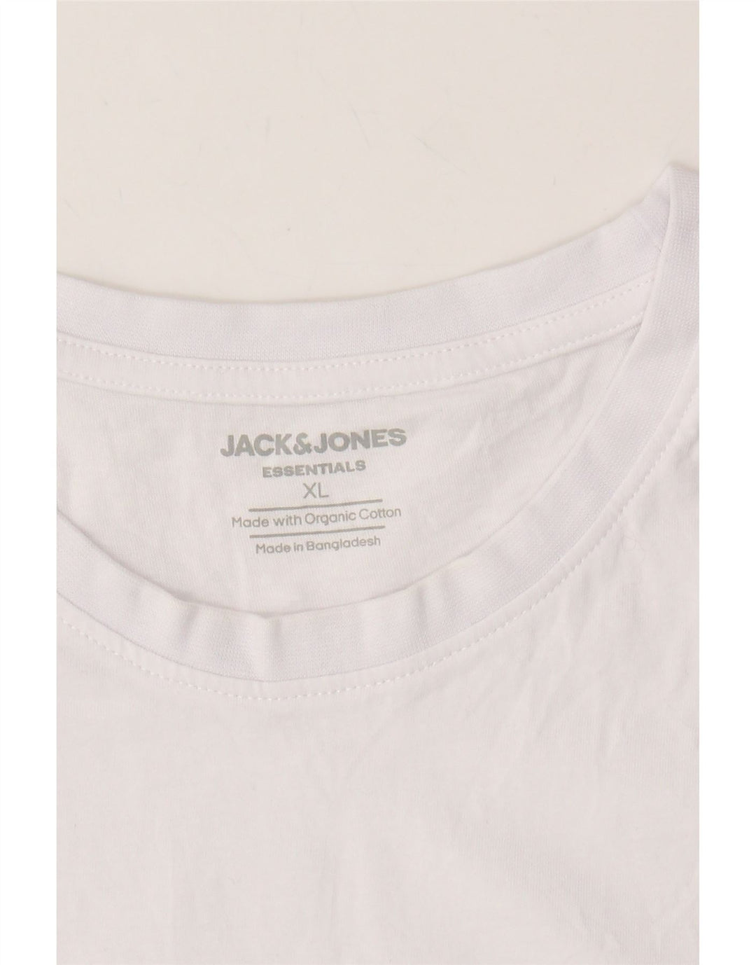 JACK & JONES Mens T-Shirt Top XL White Cotton Vintage Jack & Jones and Second-Hand Jack & Jones from Messina Hembry 