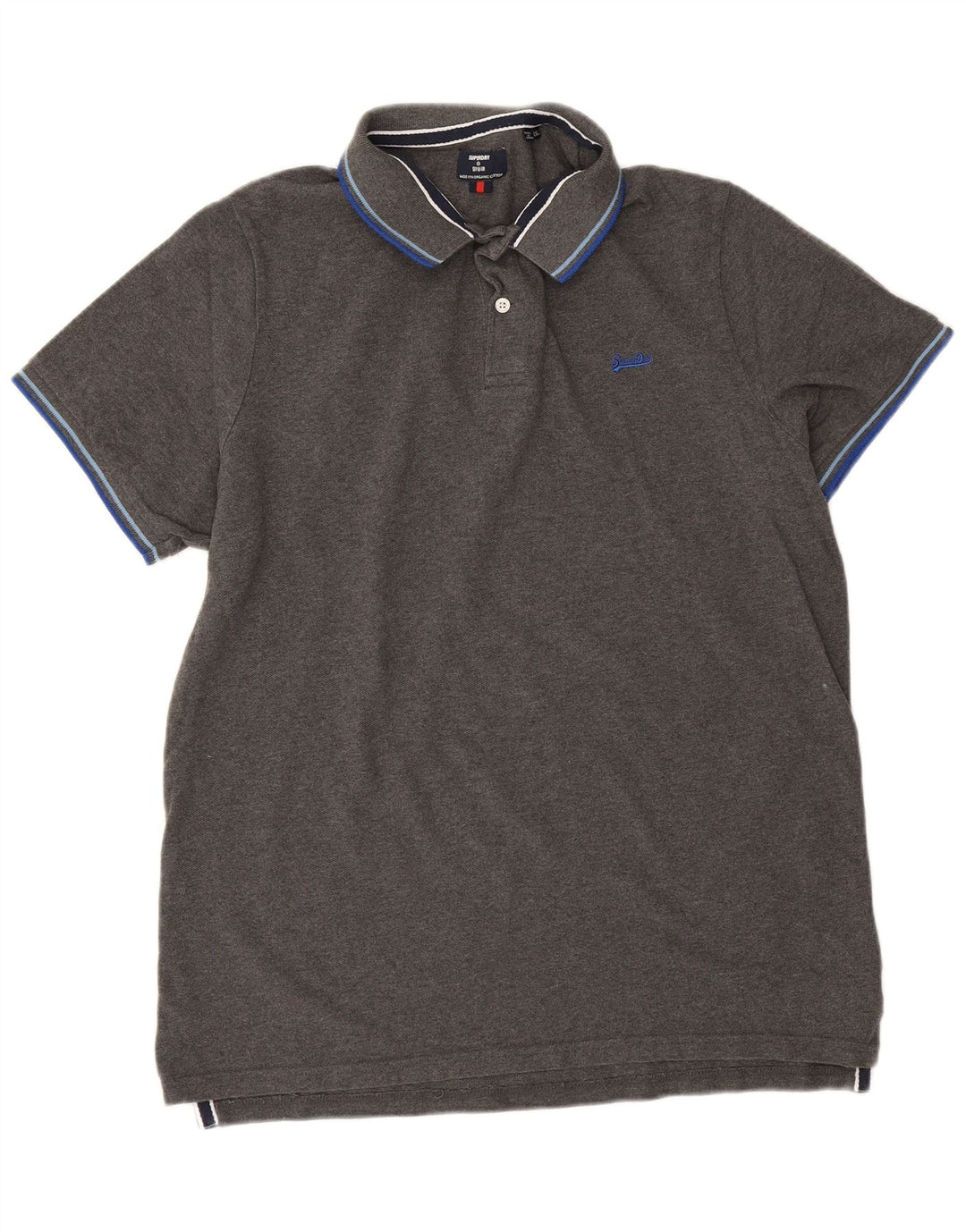 Superdry herre poloshirt 2XL grå bomuld