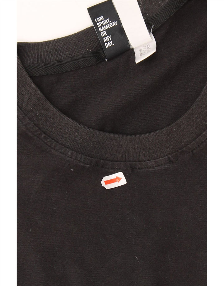 ADIDAS Herre T-Shirt Top 2XL Sort Bomuld