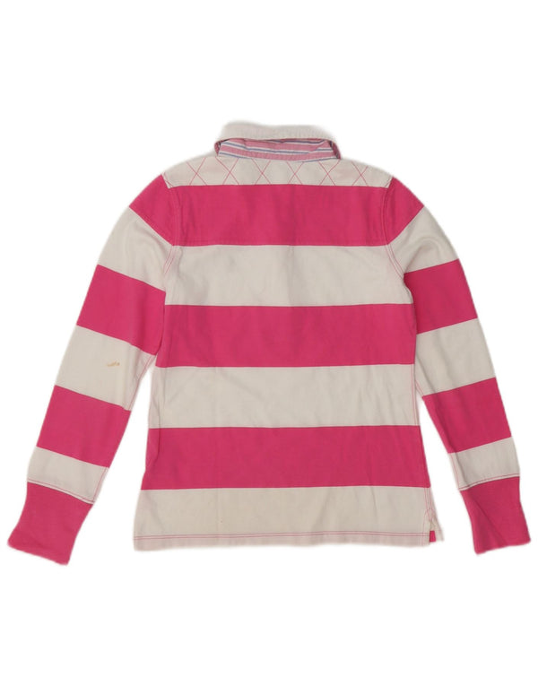 Ralph Lauren Pige Rugby Polo Shirt 8-9 år Medium Pink Stribet