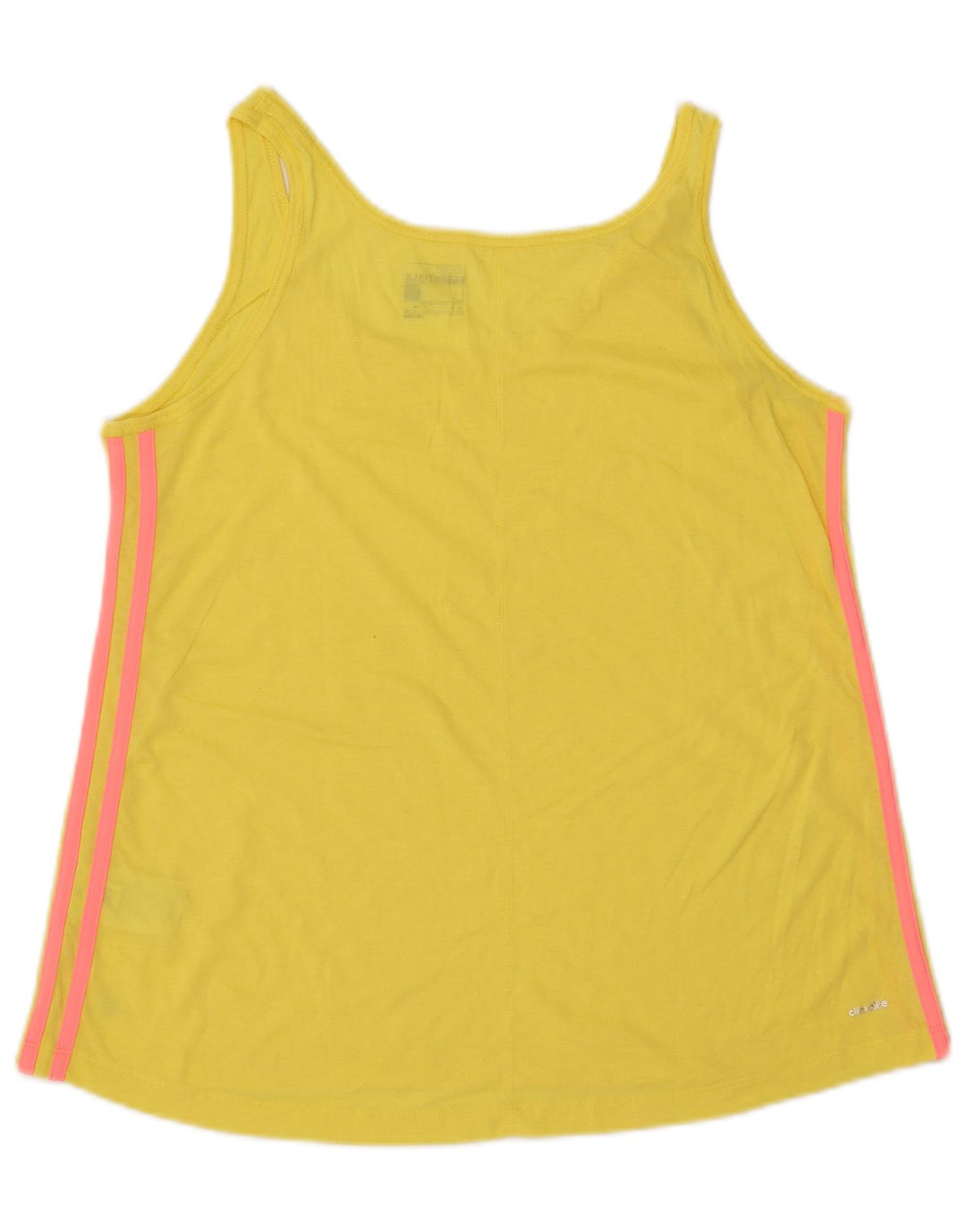 ADIDAS Dame Climalite Vest Top UK 16/18 Stor Gul Polyester