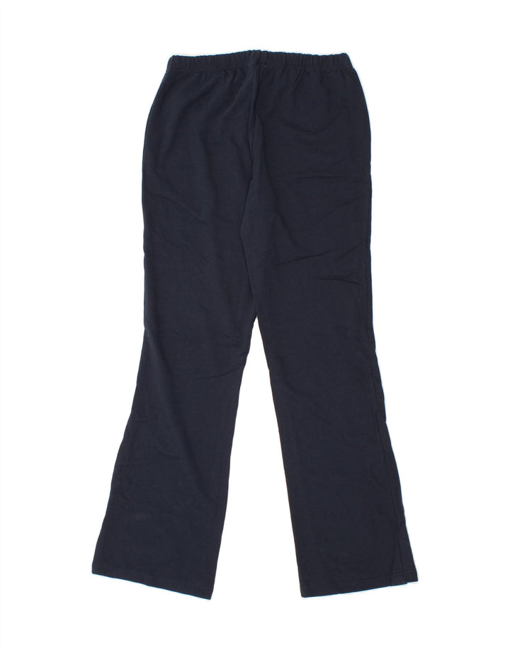 ASICS Womens Tracksuit Trousers UK 14 Medium  Navy Blue Cotton Vintage Asics and Second-Hand Asics from Messina Hembry 