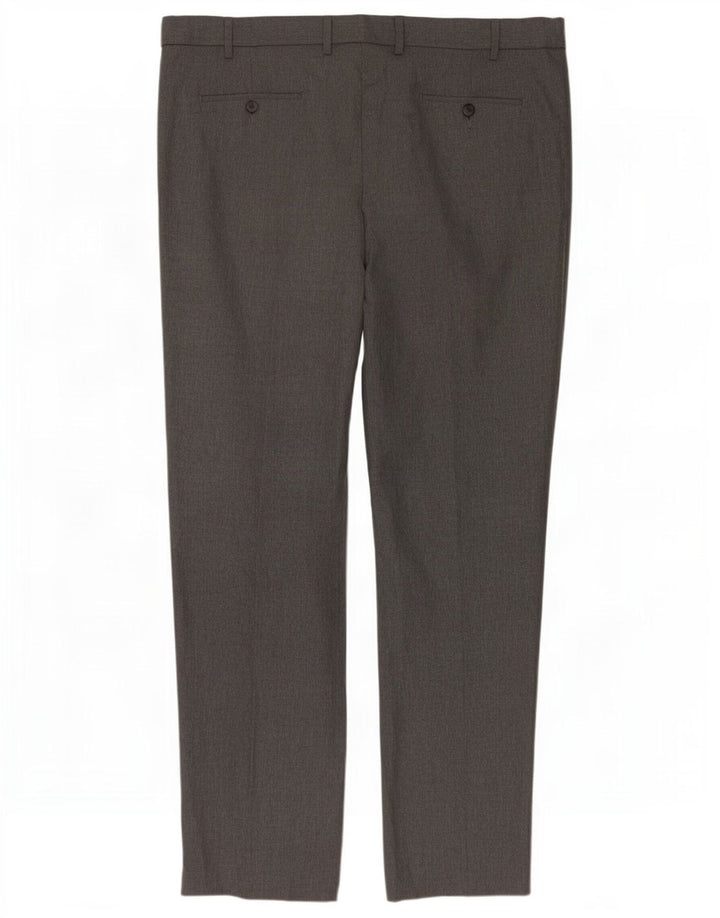 Marks & Spencer Herre Regular Fit Suit Bukser W42 L33 Grå polyester
