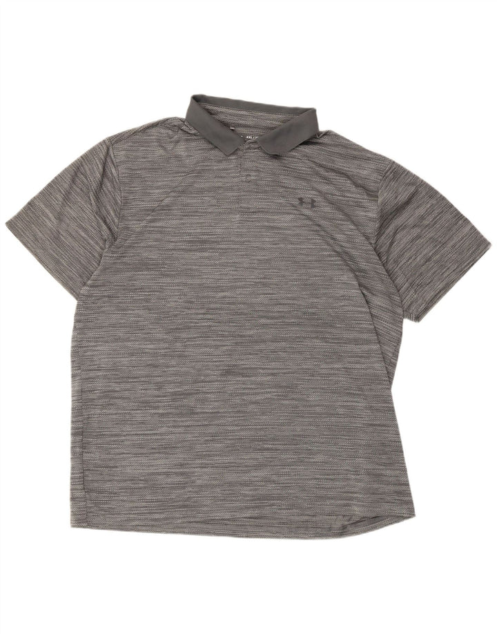Under Armour Herre Polo Shirt 2XL Gråstribet