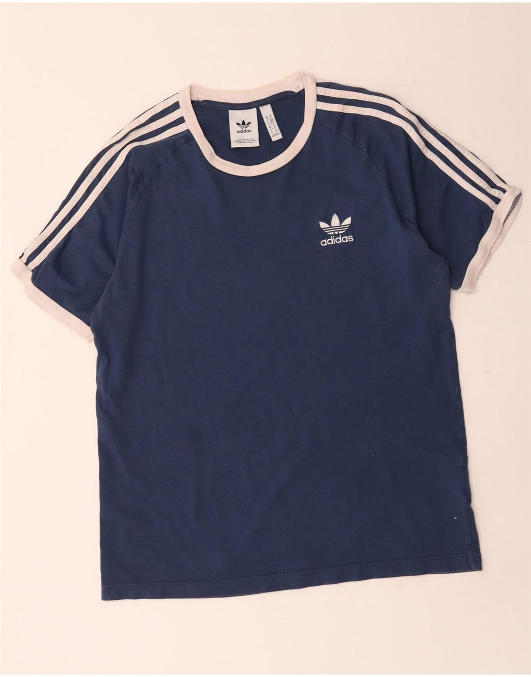 Adidas herre T-shirt top mellem marineblå bomuld