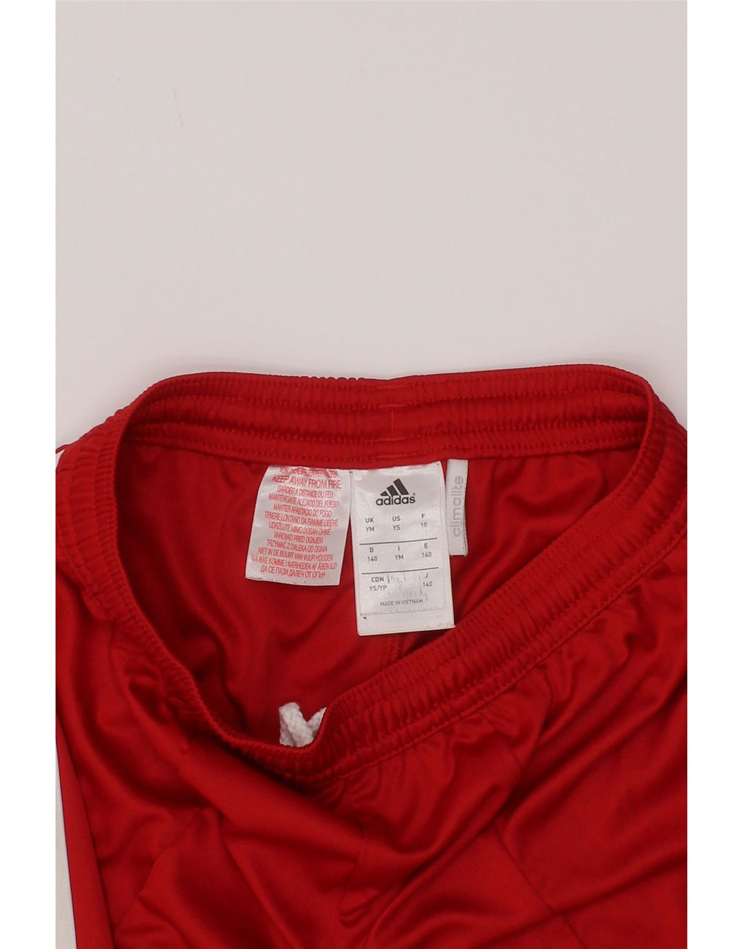 Adidas Boys Climalite Sportshorts 9-10 år Medium Rød Colourblock