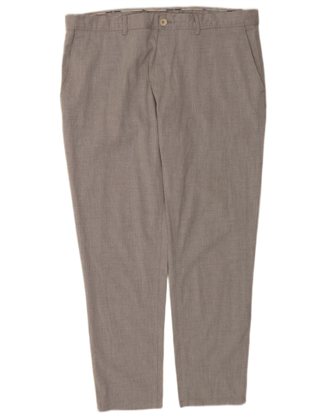 Zara Herre Slim Chino Bukser EU 48 XL W38 L29 Grå Polyester