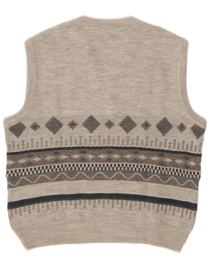 C&A Herre Canda Vest Tank Top Stor Grå Geometrisk Akryl