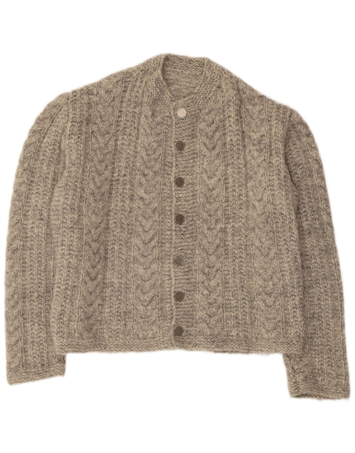 Vintage cardigan sweater til mænd, stor grå