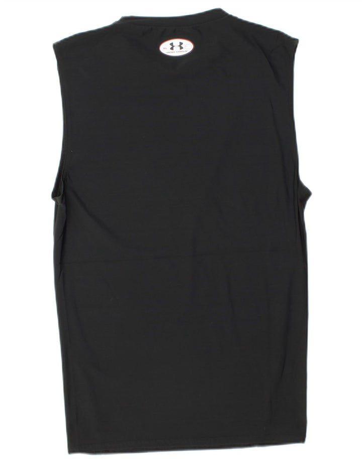 UNDER ARMOUR Boys Heat Gear Vest Top 13-14 år XL Sort Polyester