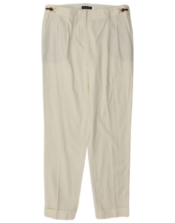 Massimo Dutti koniske chinobukser til kvinder EU 36 XS W26 L27 Off White