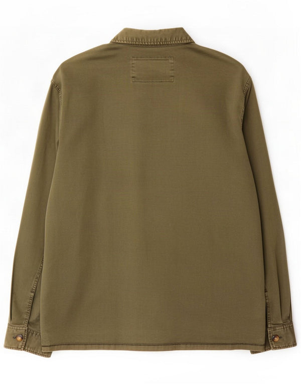 Zara Herre Overshirt Skjorte XL Khaki Bomuld