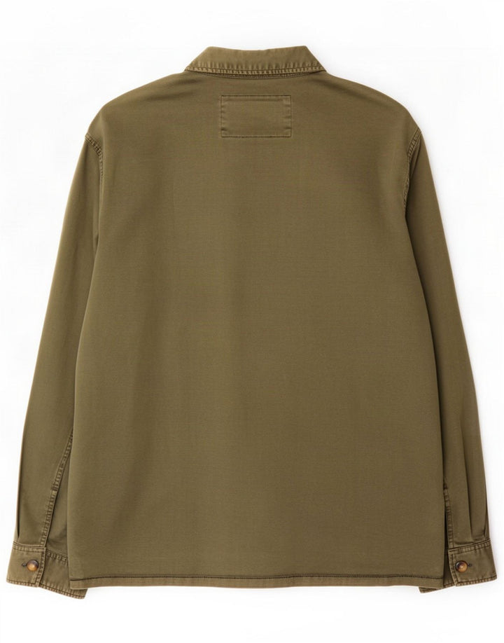 Zara Herre Overshirt Skjorte XL Khaki Bomuld