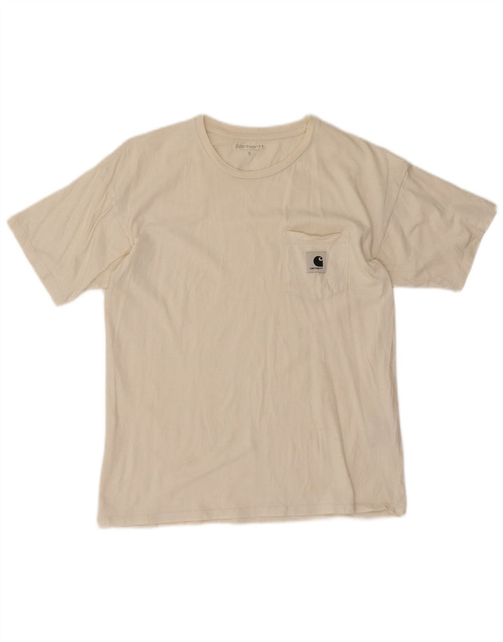Carhartt Herre T-Shirt Top Lille Hvid Bomuld