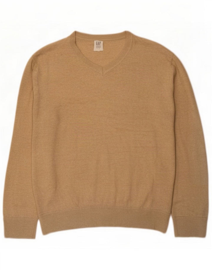Gap Herre V-hals sweater Stor Beige Bomuld