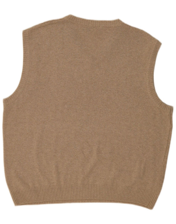 PATRICK BERNARD Herrevest Tank Top XL Beige Argyle/Diamant Bomuld