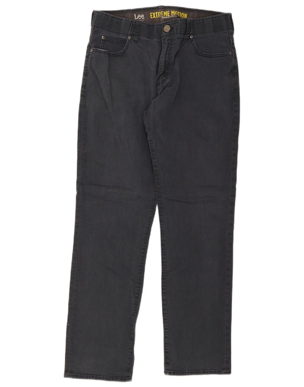 Lee Mens Extreme Motion Lige tilspidsede Casual Bukser W34 L32 Grå