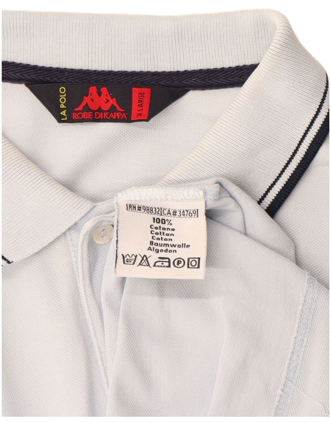 Kappa herre poloshirt XL blå bomuld