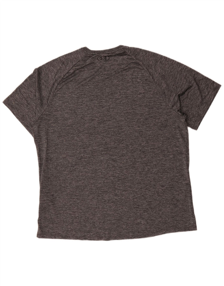 Under Armour Herre T-Shirt Top 2XL Grå Flecked Polyester