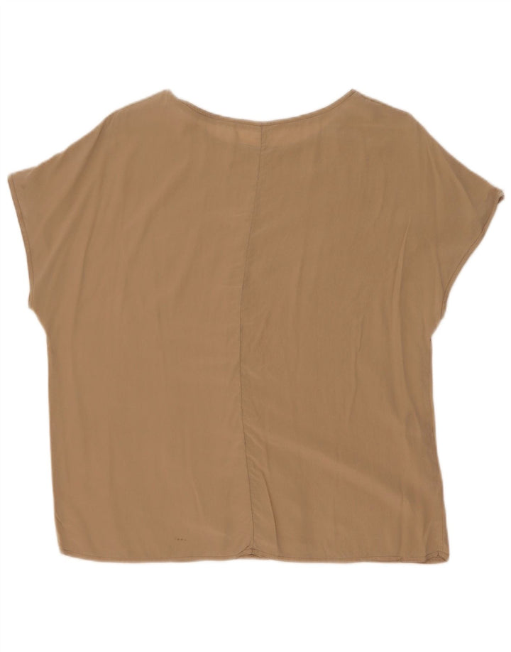 Vintage Dame Bluse Top UK 16 Stor Brun