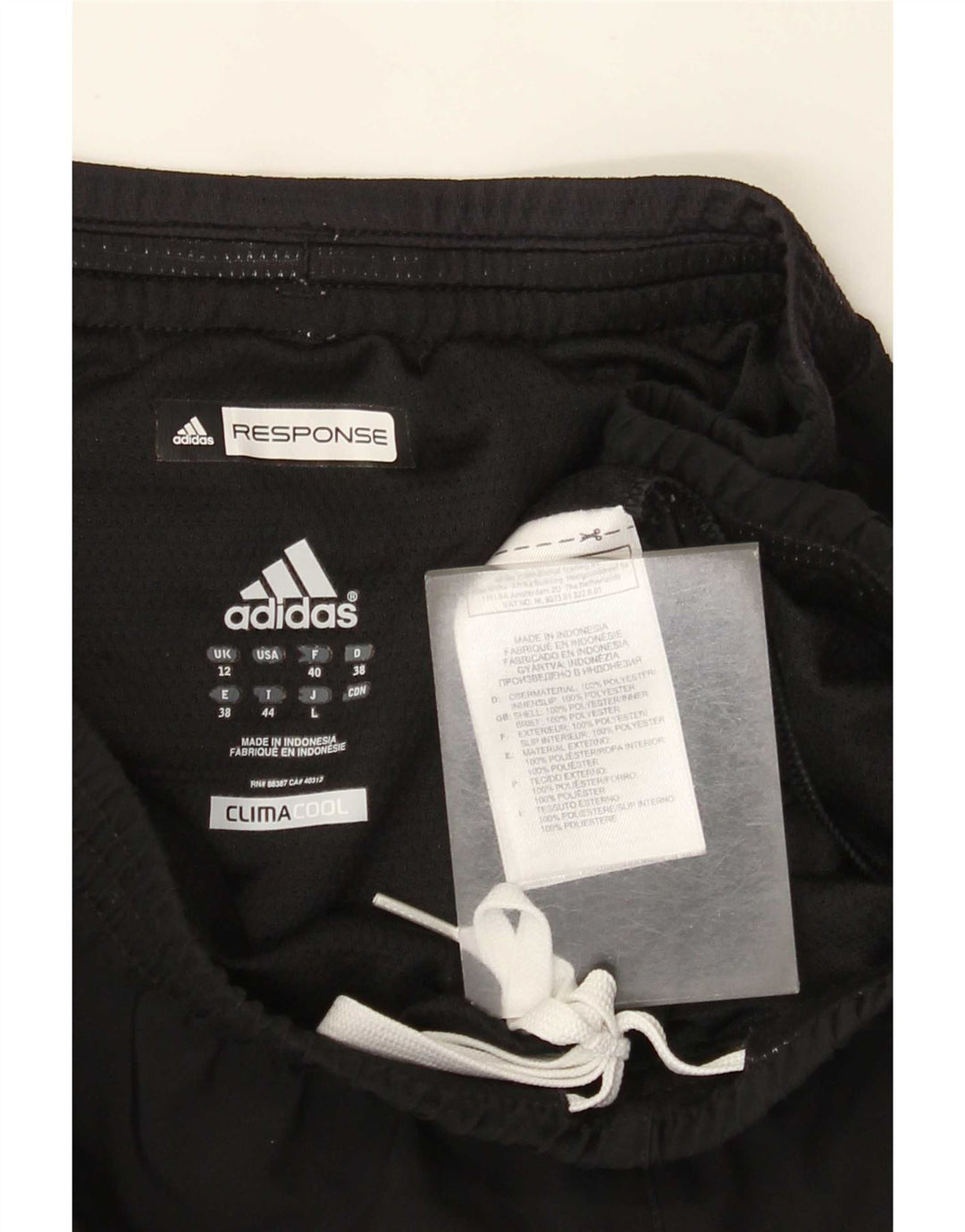 Adidas Womens Climacool Sports Shorts UK 12 Medium Black Polyester