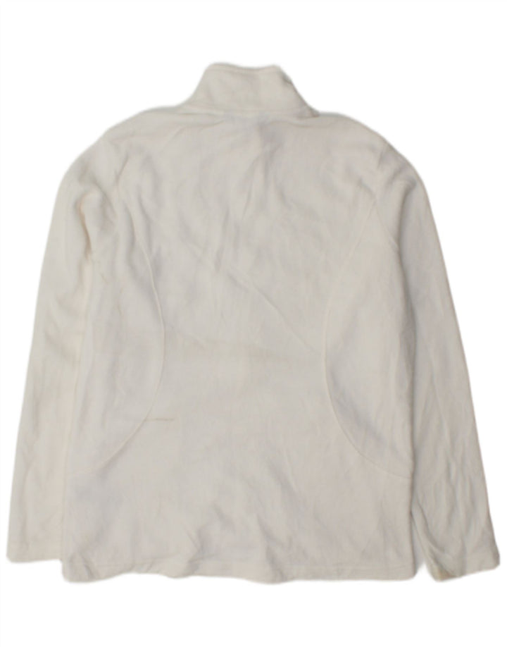 Marks & Spencer Fleecejakke til kvinder UK 14 Stor hvid polyester