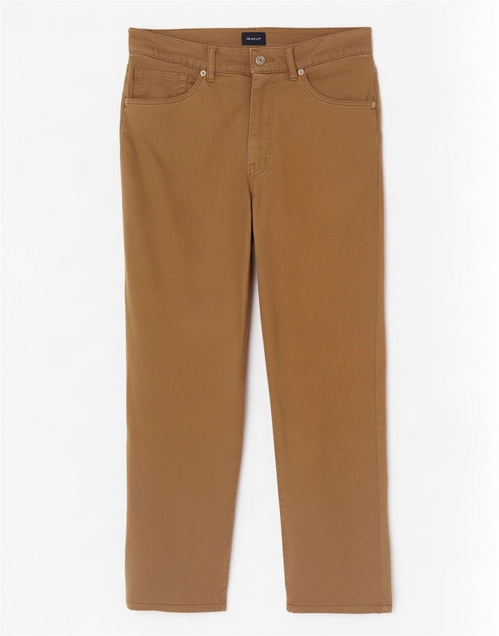 Gant Herre Regular Casual Bukser W34 L32 Beige Bomuld