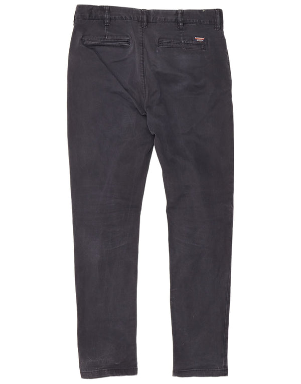 Superdry Slim Chino-bukser til mænd W32 L32 Marineblå bomuld