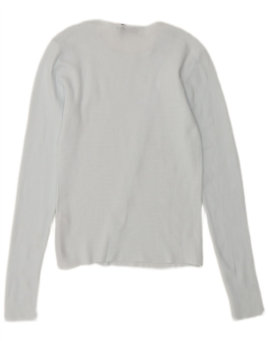 Zara Womens Crop Cardigan Top UK 10 Small Blue Nylon