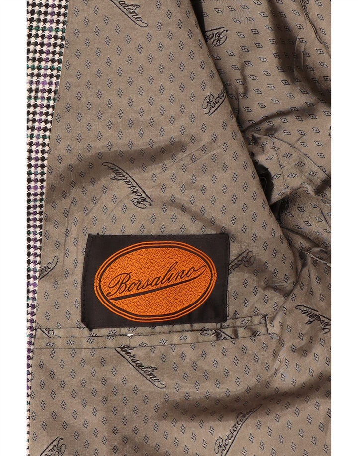 Borsalino Herre 2-knaps blazerjakke UK 38 Medium Flerfarvet Plettet