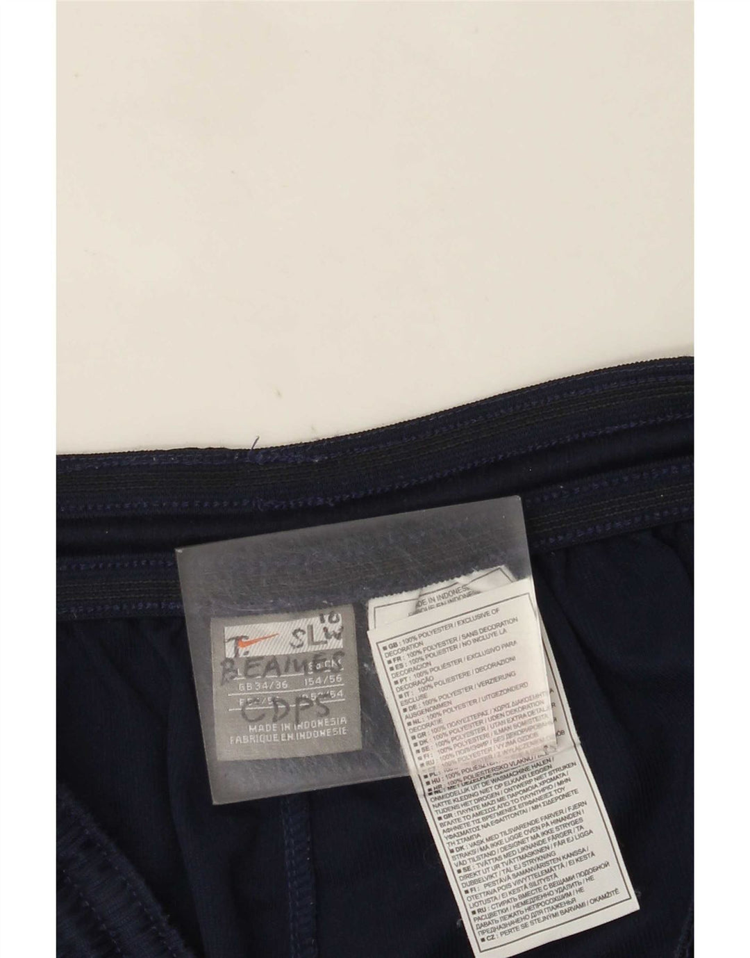 Nike Sportshorts til mænd store marineblå stribet polyester