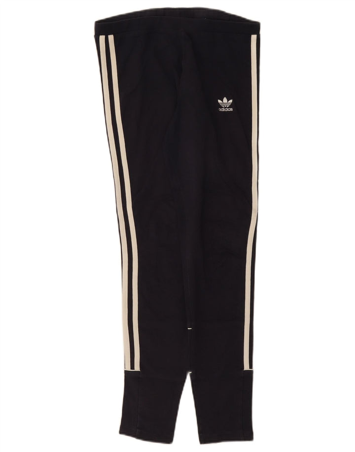 Adidas Dame Leggings UK 8 Small Navy Blue Bomuld
