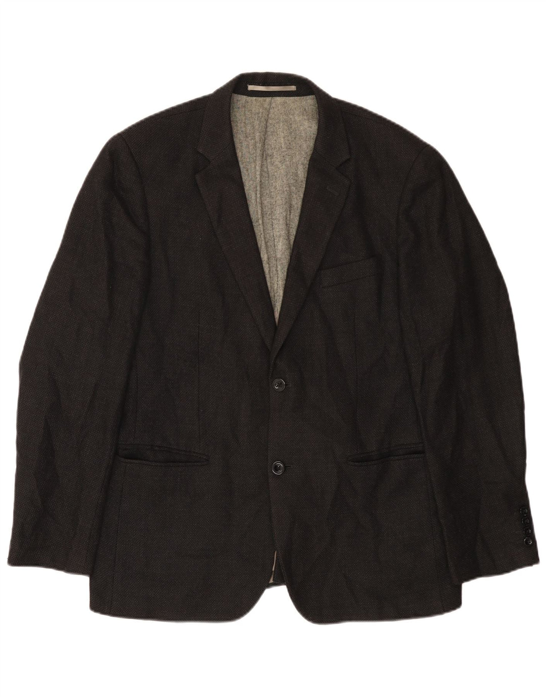 Dkny Herre 2 Button Blazer Jacket UK 38 Medium Sort Uld