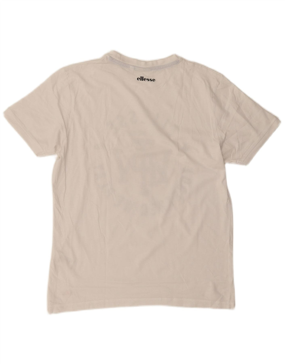 Ellesse Dame Grafisk T-Shirt Top UK 14 Medium Hvid Bomuld