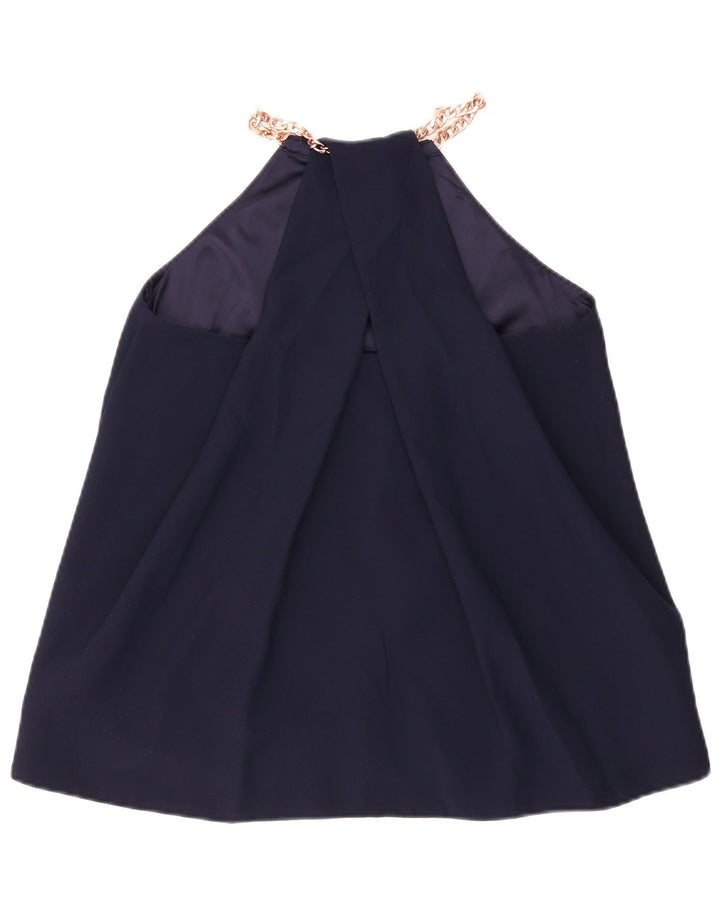Ted Baker Dame Cami Top Størrelse 2 Small Navy Blue Polyester