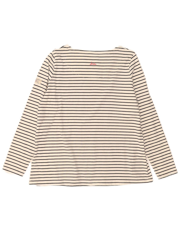 Joules Dametop Langærmet UK 18 XL Hvidstribet bomuld