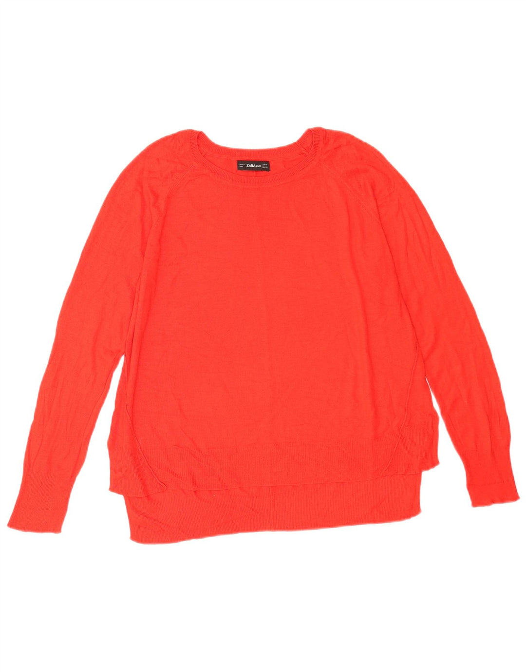 Zara Dame Boat Neck Jumper Sweater UK 14 Medium Red