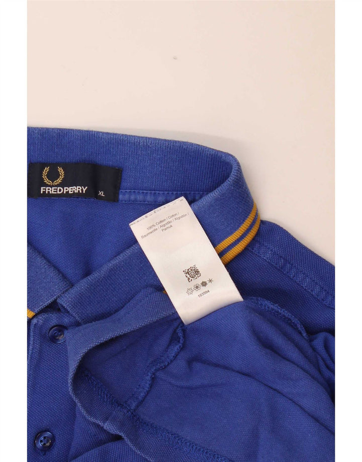 Fred Perry herre poloshirt XL blå bomuld