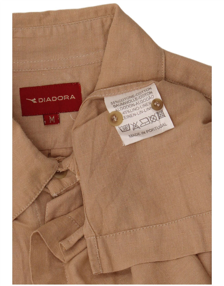 DIADORA Kortærmet Herreskjorte Medium Beige Bomuld