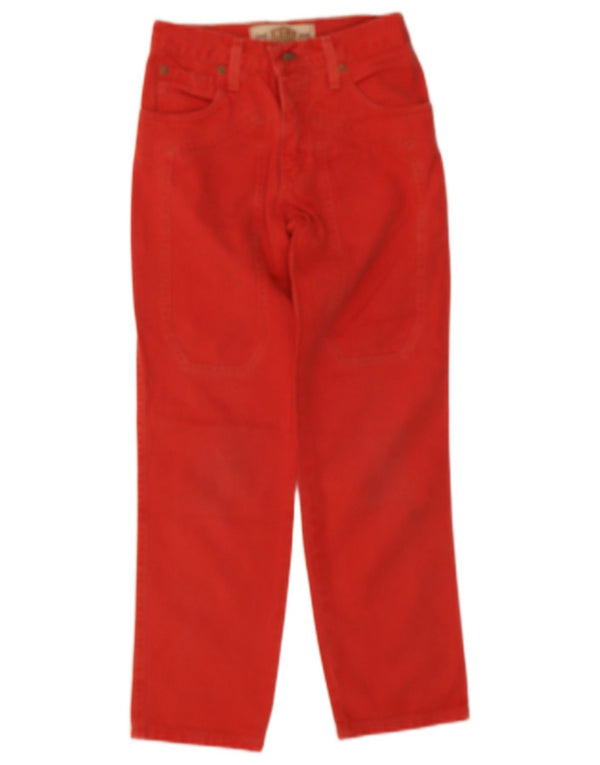 Jeckerson piger tilspidsede jeans 9-10 år W22 L24 rød bomuld