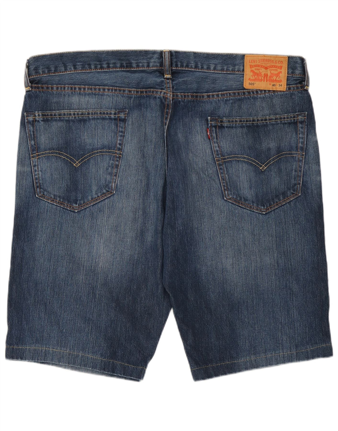 Levi's Herre 505 denimshorts W40 XL Marineblå