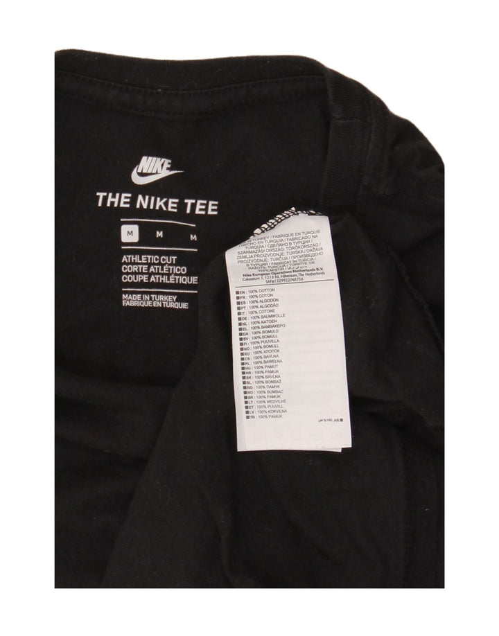 Nike T-shirt med atletisk snit til mænd, medium sort bomuld