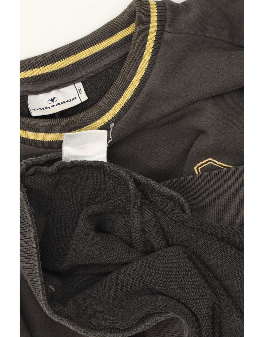 Tom Tailor Herre Grafisk Sweatshirt Jumper 2XL Grå Bomuld
