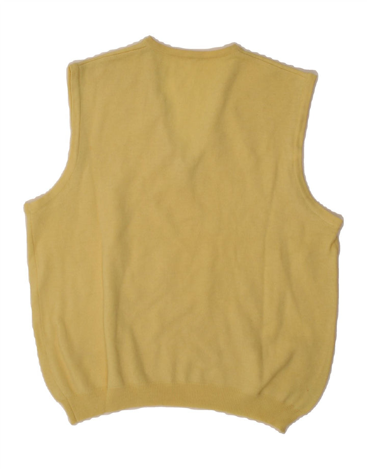 VINTAGE Womens Vest Tank Top IT 50 XL Yellow Vintage Vintage and Second-Hand Vintage from Messina Hembry 