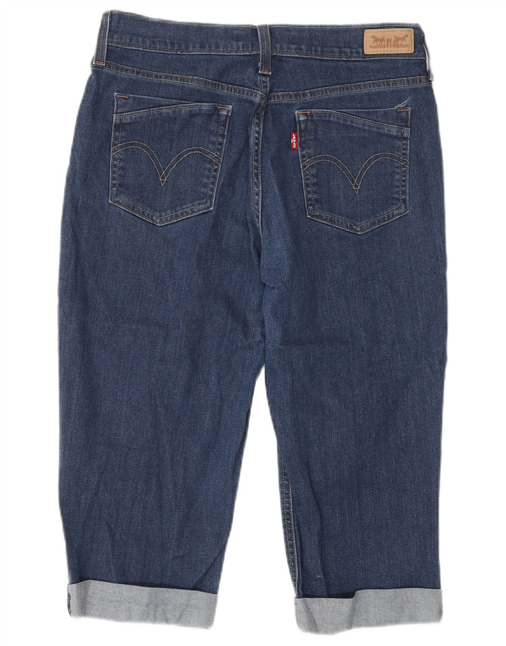LEVI'S Dame Capri Jeans US 8 Medium W29 L17 Blå Bomuld