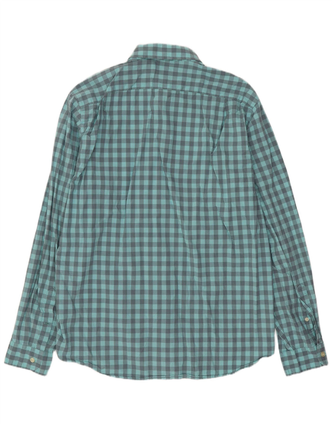 J. Crew Herreskjorte Stor Blå Gingham Bomuld
