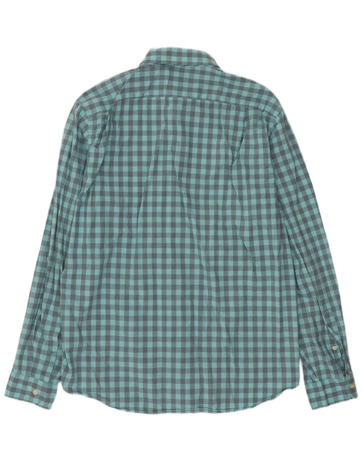 J. Crew Herreskjorte Stor Blå Gingham Bomuld