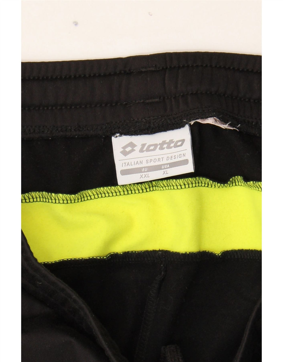 LOTTO Mens Bermuda Sport Shorts 2XL  Black Colourblock Vintage Lotto and Second-Hand Lotto from Messina Hembry 