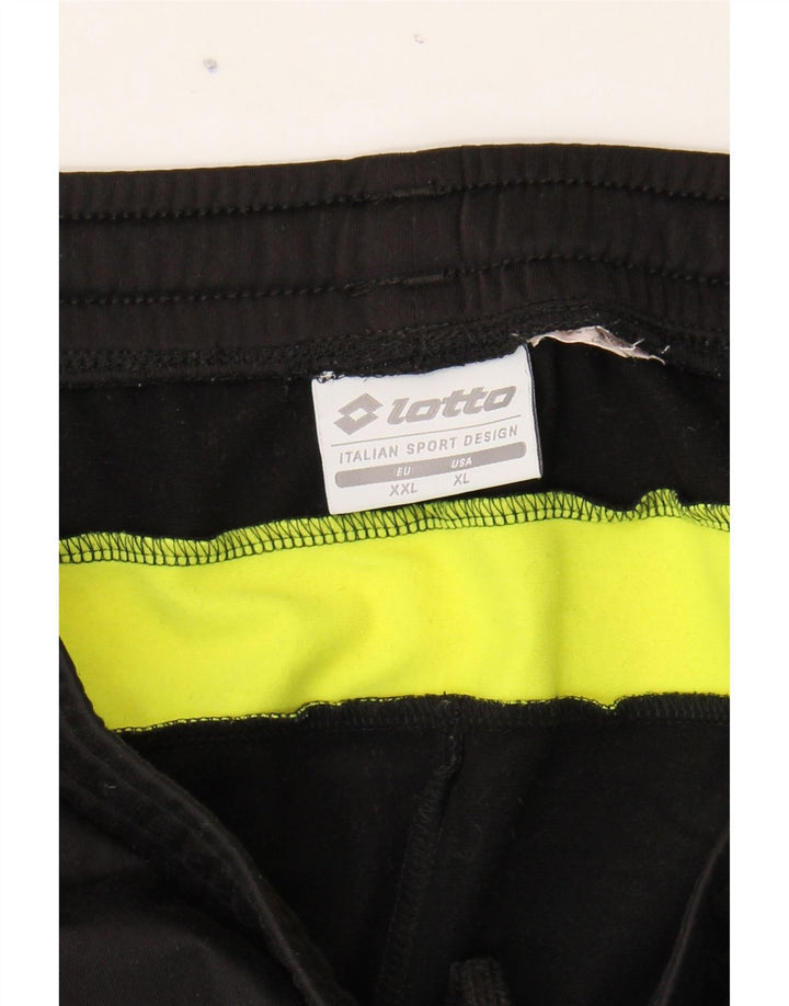 LOTTO Mens Bermuda Sport Shorts 2XL  Black Colourblock Vintage Lotto and Second-Hand Lotto from Messina Hembry 